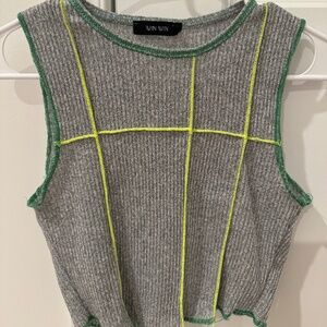 ASYMMETRICAL CROPPED TANK TOP